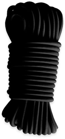 Cuerda elástica Negra 40 Metros - Calidad Profesional TECPLAST 9SW - Cable elástico - Diámetro 9 mm