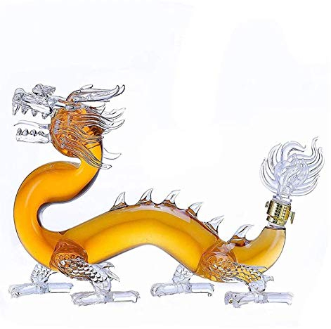 Decanter per Whisky a Forma di Drago, Decanter per Vino Liquore Caraffa per Whisky, per Liquore per Alcolici di Vino al Rum Whisky, I Migliori Regali per Decanter per Padre e Marito (Color : Dragon,
