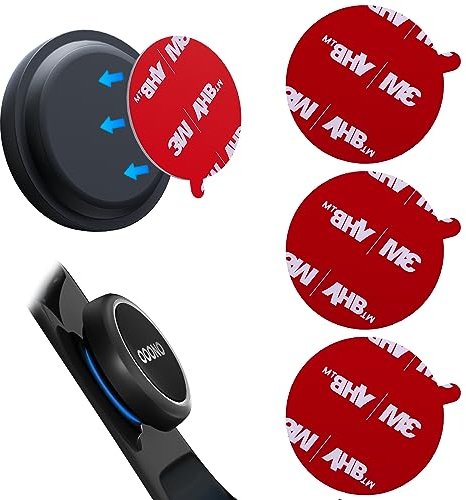 ALAFLY 3M Lot de 3 pastilles adhésives adhésives double face pour OOONO CO-Driver NO1, [3 pièces rondes de 30 mm] Adhésif VHB résistant à la chaleur pour pare-soleil, tableau de bord, toutes les