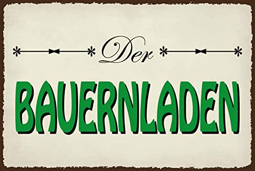 AGDeko® Schild aus Holz 12x18cm Bauernladen Hofladen Verkauf zum Aufhängen oder Stellen Raum Dekoration