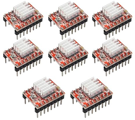 8pcs A4988 Schrittmotor Treiber-Modul mit Kühlkörper, Passend für 3D Drucker Teile