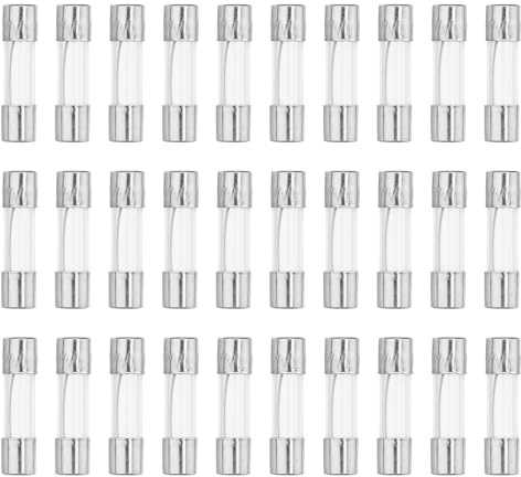 QUARKZMAN 30 stycken finsäkring 30 A säkringar 250 V glassäkring glasrör säkring snabbt glas säkringssats 5 x 20 mm