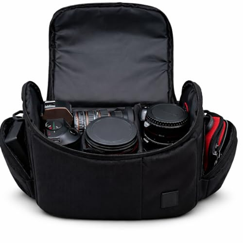 Acuvar Gepolsterte Kameratasche für Digital- und Videokameras von Nikon, Sony, Pentax, Olympus Panasonic, Samsung, Canon DSLR, D) Großes Format, d)Large, D) Große Größe