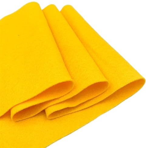 TIYGHI Filz Gewebe Weicher Filzstoff, Vlies-Filzstoff, Blatt, Patchwork, DIY, Nähen, Puppen, Basteln, Zubehör, Material, 1,4 mm dick (Color : Gold(20cm X 90cm))