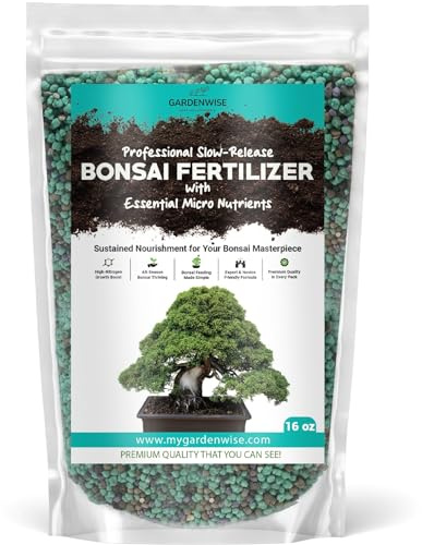 GARDENWISE Slow-Release Bonsai Fertilizer with Essential Micronutrients - Professional Grade Bonsai Tree Fertilizer Pellets | Perfect Food for Indoor & Outdoor Bonsai Trees (16 OZ)