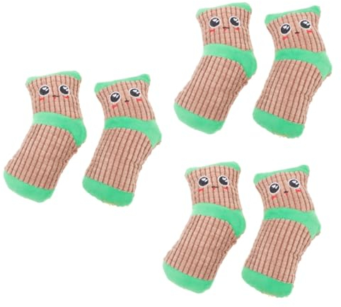 INOOMP 6stücke Teiliges Quietschspielzeug Für Hunde Plüschspielzeug Sockenkartonform Sicher Und Widerstandsfähig Interaktiv Für Welpen Und Kleine Hunde Zum Kauen Und Spielen