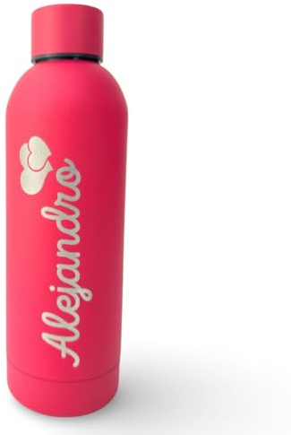 Cocholate | Botella térmica agua acero inoxidable personalizada láser | Sin BPA | Mantiene 24H Frio / 12H Calor | Isotérmica y Hermética - Doble Pared al Vacío a Prueba de Fugas | 500ml (Rojo)