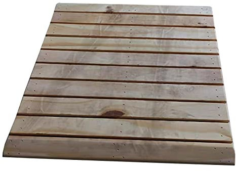 Mobilitätsrampe, {: „Rutschfeste Rollstuhlrampe 2“ – 6“ Anstieg, Schwellenrampe mit rutschfester Oberfläche, tragbare mobile Rollerrampe aus Holz, für Zuhause, Stufen, Treppen, Türen, Bordst