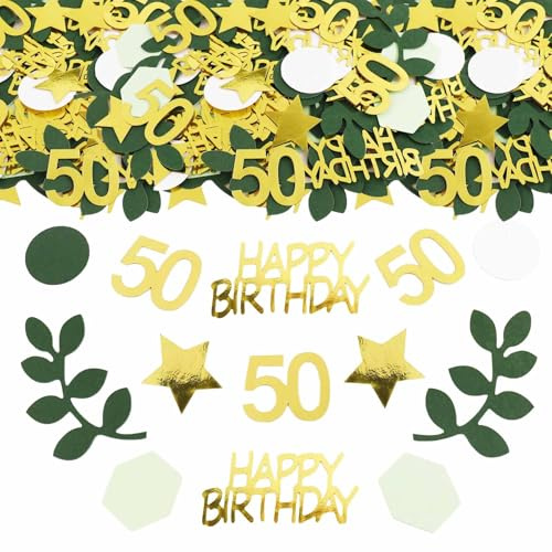 ParPix 100 Stück Konfetti Geburtstag Deko, Groß 6cm Streudeko, Confetti Tischdeko, Glitzer Geburtstagsdeko