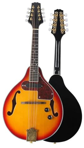 Standard Mandolin Musical Instruments 8 Strings Professional Electric Mandolin Classical Melodic Instrument A Style With Carrying Backpack Cloth(Mandolin)