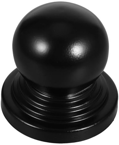 AUTSUPPL Schwarze Zaunkappen Aus Metall Mit Kugelkopf Pfostenabdeckungen Für Gartenzäune Und Terrassendekorationen Wetterfeste Pfostenkappen