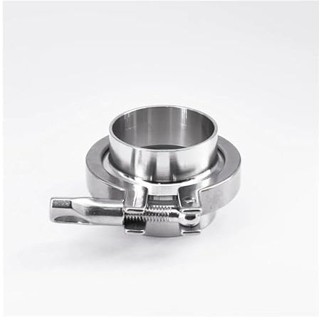 BKGWCSOR 2 Tri Clamp x 51mm Pipe OD Stainless 2 PCS SS304 Weld Ferrules + 1 PC SS304 Clamp + 1 PC Silicon Gasket