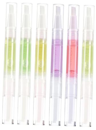 DEARMAMY 6piezas Bolígrafo Nutritivo con Aceite para Dedos Aceite Esencial para Cuidado de Uñas Pluma Hidratante para Manicura para Masaje de Cutículas y Decoración de Uñas