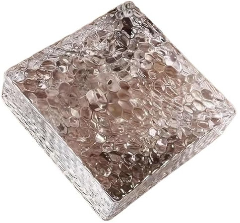 Rektangulära kristallstenar, klart glasblock, Glasblock for badrum, avskildhet och utrymme, kristallisolerad, ljudisolerad, 9x9x4,5 cm(5pcs)