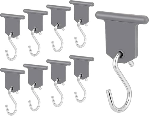 8 Stück Kederleiste Haken, RV Markisenhaken Camping Markisen Kederschiene Haken Zubehör, S Förmige Hakens Set für Wohnmobil, Wohnwagen, Innen und Außendekoration(Grau)