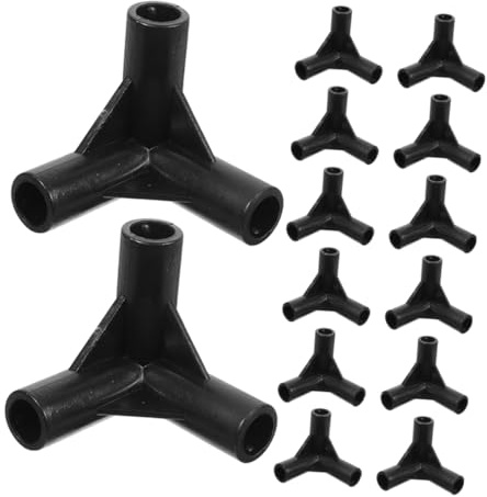 VANZACK 25-teiliges Fitting-verbindungsstück: 3-Wege-zeltfittings, Winkelstück, Eck-seitenauslassfitting, Eckverbinder Für Möbel, Gewächshaus, Schuppen, Rohrfittings, Zelt, 8,5 Mm