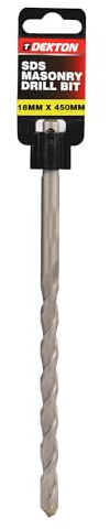 Dekton SDS Masonry Drill Bit 18mm x 450mm | Heavy Duty for Block, Brick & Concrete | Precision Drill Bit for Accurate Holes | Durable Construction for Tough Materials |For Professional & DIY Use