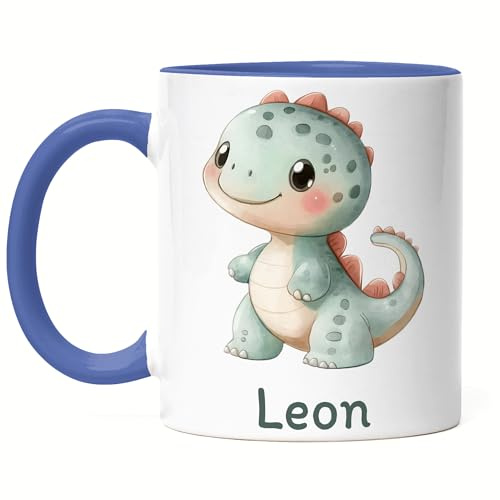 Kiddle-Design Kindertasse mit Namen Personalisiert, Personalisierte Tasse Kinder mit Elefant, Namenstasse Elefanttasse, Kinderbecher als Geschenk zur Geburt, Taufe Weihnachten - Tasse Weiß
