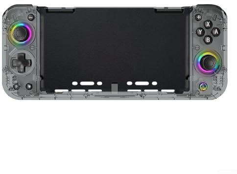 Controller di gioco wireless progettato per Nintendo Switch/OLED con comfort ergonomico e funzionalità Turbo (nero trasparente)