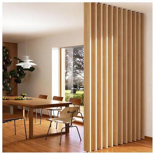 Wall Partition Room Divider Floor to Ceiling Wooden Slats, Wood Privacy Screens/Room Separation Deviders Post Column for Bathroom Daycare Studio Apartment(8 pcs,225cm/88.5in/7.38ft)