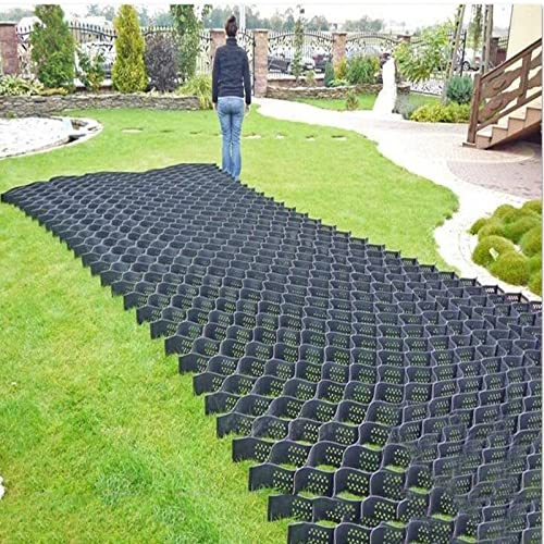 Grille de stabilisation de gazon en béton – Système de pavage cellulaire perméable pour pelouse et tapis de stationnement, design pliable flexible