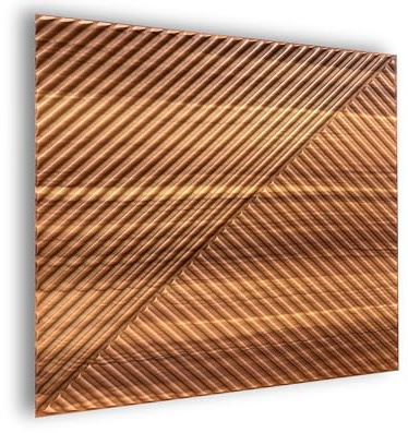 Holzimitat 3D Paneele 50x50cm PVC Kunststoffpaneele Wandpaneele Holzoptik Wand Decke 3D Optik - 40 Stück 10m² PVC 3D Platten (D169 Brown Wooden)