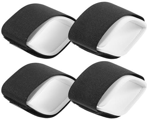 Alipis 4 Correas de Fijación para Tabla de Esquí y Snowboard, Banda Ajustable de Nailon Resistente, Accesorio Portátil para Transporte Seguro de Equipos de Invierno, Color Negro, Paquete