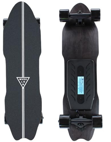 Elektrisches Skateboard, 8-lagiges ahorn-Longboard, elektrisches Skateboard für Erwachsene, kabellose Fernbedienung, 40 km/h höchstgeschwindigkeit,150 kg tragkraft Dual-Drive-30km