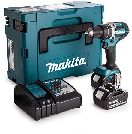 Makita DDF484RT3J Bohrmaschine, Schwarz, Blau, Silber, 2000 U/min, 1,8 kg, 2000 U/min, 1,3 cm, 3,8 cm, 54 Nm, 30 Nm, 2,5 m/s²
