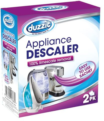 Duzzit Appliance Descaler Easy To Use Sachets For Kettle Coffee Machine Removes Limescale, Purple (Pack Of 2)