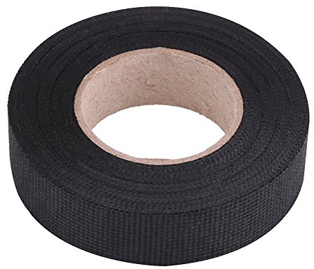 Qiilu 19mm*15m Cinta del arnés de cabo del vehículo,Cinta aislante de tela de tela negra