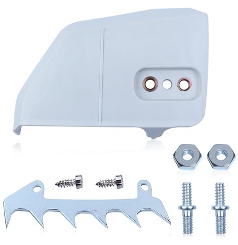 HAISHINE Kettenradabdeckung mit Spike für STIHL 017 018 021 023 025 MS170 MS180 MS210 MS230 MS250 Accessoires | Kupplungs-Seitenabdeckung mit Stoßstangen-Spike, Stangenbolzen, Muttern, Schmutzschutz und Stoßstangen-Spike für 017 018 023