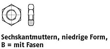 Sechskantmuttern DIN 439 04 BM 16 VE=S 100 Stück