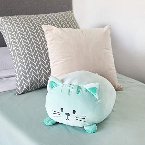 balvi Kissen Kitty Türkis Farbe In Katzenform Flauschig und weich Polyester