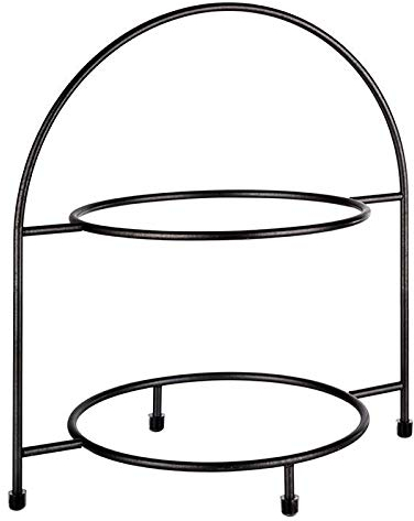 APS portapiatti Industrial, etagere, portapiatti in metallo per 2 piatti max. Ø 27 cm, anello interno Ø 18 cm, dimensioni 19,5 x 29 cm, altezza 30 cm, piedi antiscivolo (piatti non inclusi)