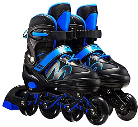 ruixin Unisex Adjustable Inline Skates Size 26-42 Adult Fitness Skates Roller Skates Wheels Roller Blades Fun Roller Shoes for Teens Boys Girls Beginners