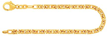 EDELIND Königskette Armband Herren Damen 333 585 Gold 3mm Armkette Gelbgold Herrenschmuck Echtgold Goldarmband mit Schmuck Geschenkbox Made in Germany