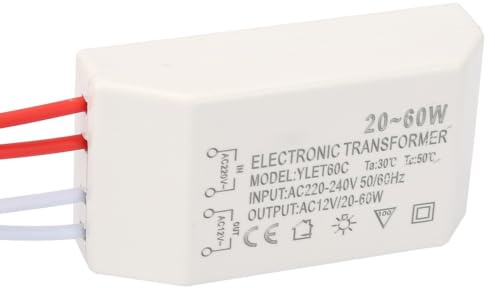 Transformador electrónico, transformador de 220V a AC 12v 20-60W convertidor de tensión para la fuente de alimentación inteligente de la taza/Perla de halógeno G4 a la fuente de alimentación del c