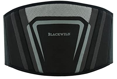 BLACKWILD Nierengurt Motorrad | Nierengurt Motorrad Herren und Damen | Nierenwärmer Lendenwirbelstütze Nierengurt, Effektive Stabilisierung, schwarzgrau (S = 80-90cm Bauchumfang)