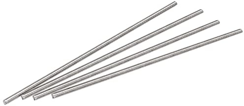 sourcing map 4 Stück Voll Gewindestange M6 x 250mm 304 Edelstahl Rechtsgewinde