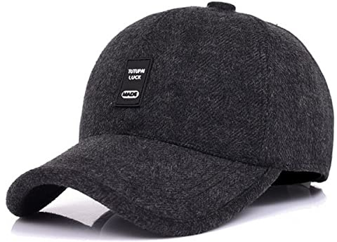 QICHEN Baseball Cap Herren Winter mütze Schirmmütze mit Ohrenklappen