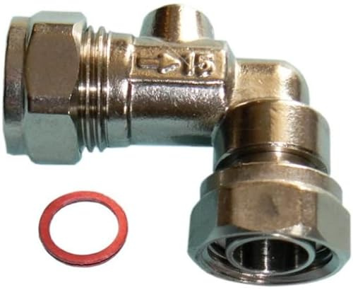 UKDeals Direct® 15mm Chrome Service Valve Angle 1/2 Inc Washer