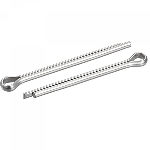 sourcing map 8Stk. Geteilter Splint 6x80mm Klippverschluss silberfarben | Edelstahl, für Kfz