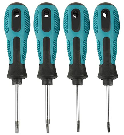 Fyearfly 4pcs Destornilladores de Cabeza Triangular, Juego de Brocas de Destornillador magnético Acero al vanadio △ Manual de Cabeza Triangular TA Destornillador, con vástago Antideslizante