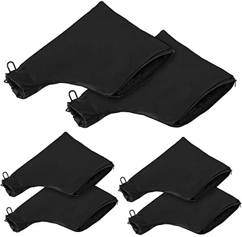 Black Dust Collection Bag for Miter Saw 255 Model with Zipper and Wired Adjustable Stand, Dust Collector Bags for Miter Saw, Tank Belt Sander, Edge Planer, Diagonal Saw (6 Pack)