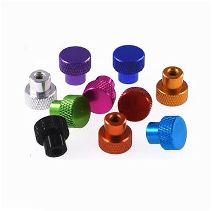 Einlegemuttern, Steckmuttern, Griffmutter 3–5 Stück/Los M3 M4 M5 M6 M8 Bunter Aluminium-Blindrahmen Handfest anziehende Flanschmutter Stufengerändelte Rändelmuttern (Color : Black_M3 5pcs)