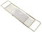 HURRISE Bathtub Tray, Stainless Steel Marble Extendable Bathtub Shelf for Birthday (Gold White)