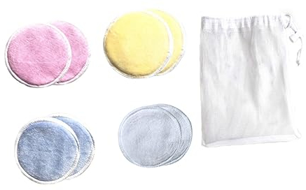 FRCOLOR 8stücke Make-up-entferner-pads Wiederverwendbare Gesichtswatte Mit Aufbewahrungstasche Umweltfreundliche Kosmetiktücher Für Sanfte Reinigung