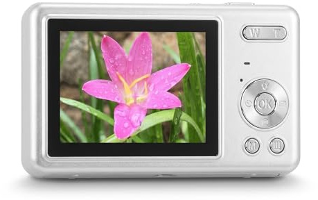 Digitalkamera, 12 MP 1080P Digitale Point-and-Shoot-Kamera mit 2,4-Zoll-Bildschirm, 16-fachem Zoom, Tragbare Kompaktkamera, Taschen-Digitalkamera für Kinder, Teenager, Mädchen,