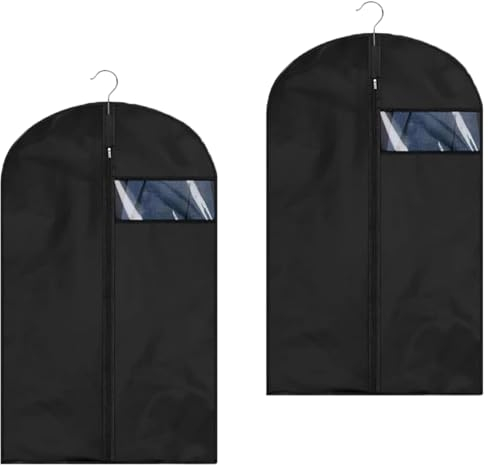 2 Stück Kleidersack, Kleidersäcke, Kleidersack Anzug, Kleiderschutzhüllen, Kleiderschutzhülle, Kleiderhülle, Kleidersäcke Mit Reißverschluss, Garment Bag, Kleiderschutzhüllen(60 X 100 Cm)